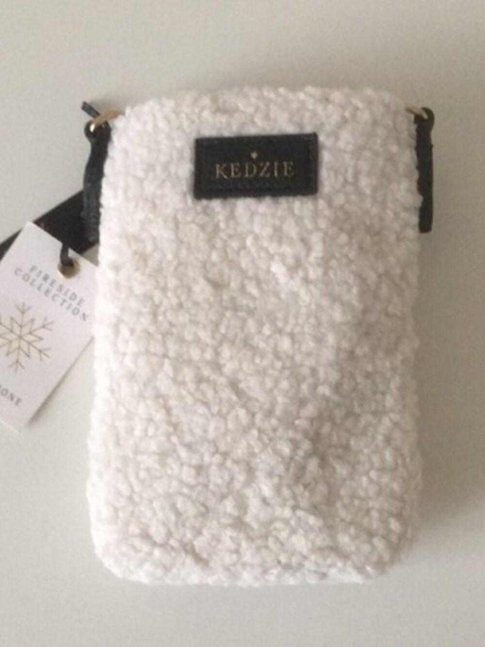 Kedzie Sherpa Cell Phone Crossbody Bag - Picture 2 of 16